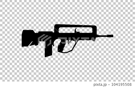 Famas assault rifle gun vector illustration Famas assault rifle gun vector illustration 104195508