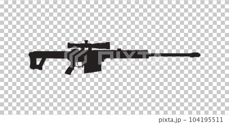 M82B sniper rifle vector icon isolated on white... - Stock Illustration ...