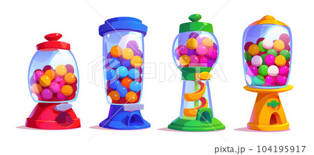 Cartoon set of candy machines Cartoon set of candy machines 104195917