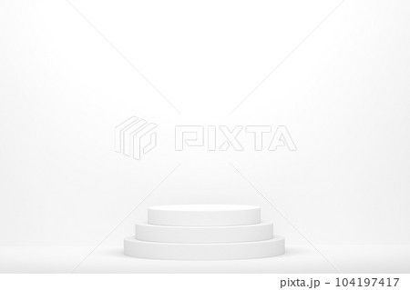 Abstract scene or podium for product showcase on monochrome background. 104197417