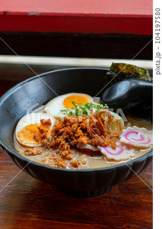 Sapporo miso ramen in a bowl Sapporo miso ramen in a bowl 104197580