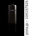 powerbank black on black background with light and reflection 104197826