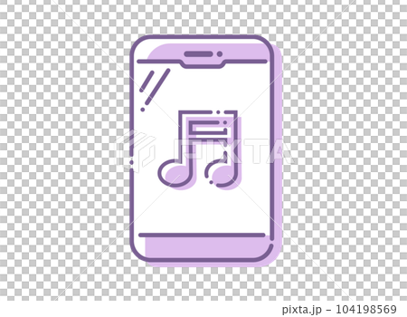 Smartphone music purple Smartphone music purple 104198569