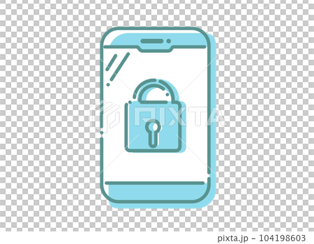 Smartphone lock blue Smartphone lock blue 104198603