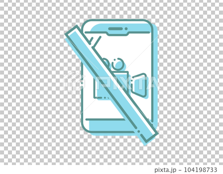 Smartphone recording prohibited blue 104198733