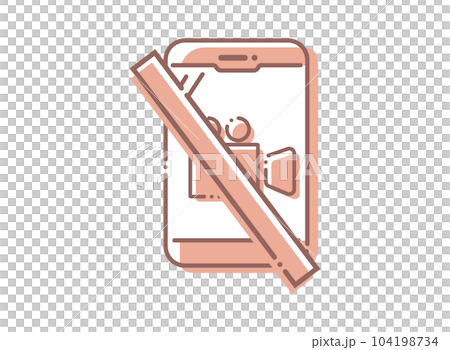 Smartphone recording prohibited red Smartphone recording prohibited red 104198734