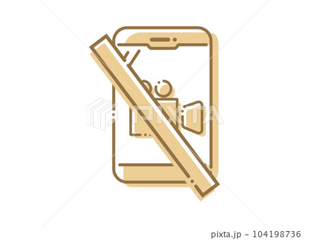 スマホ 録画禁止 橙 スマホ 録画禁止 橙 104198736