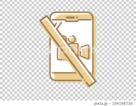 スマホ 録画禁止 橙 スマホ 録画禁止 橙 104198736
