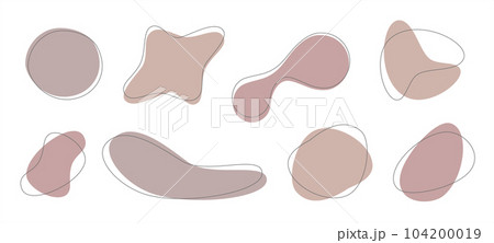 抽象的なシェイプのセット 抽象的なシェイプのセット 104200019