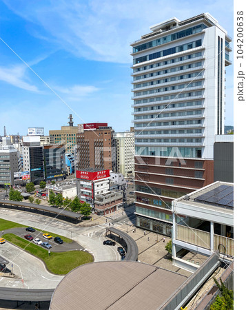 大分駅前ロータリーと市街地 大分駅前ロータリーと市街地 104200638