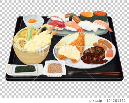 豪華バイキング　リアルイラスト 104201352