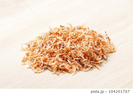 アキアミ　海産物　アミエビ　小エビ　干し海老　イメージ素材 104201787