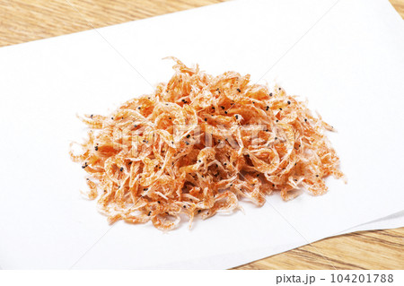 アキアミ　海産物　アミエビ　小エビ　干し海老　イメージ素材 104201788