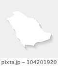 Simple white Saudi Arabia map on gray background, vector, illustration, eps 10 file 104201920