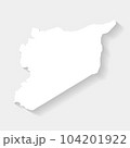 Simple white Syria map on gray background, vector, illustration, eps 10 file 104201922