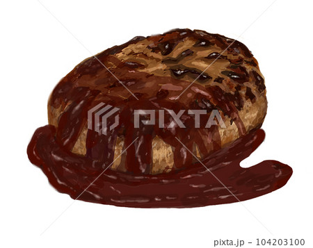 単品ハンバーグ リアルイラスト 単品ハンバーグ リアルイラスト 104203100