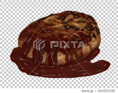 単品ハンバーグ リアルイラスト 単品ハンバーグ リアルイラスト 104203100
