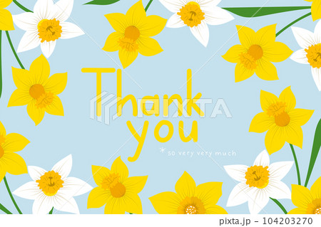 Thank You card with daffodil.  104203270