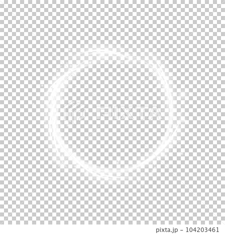 White Round shiny frame with lights and glow light sparkle. Abstract luxury light ring. Dust. Swirl effect. PNG 104203461