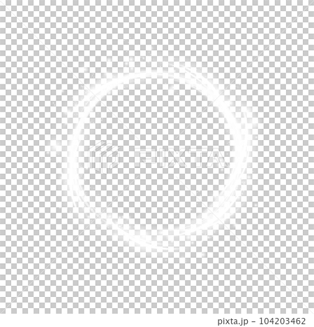 White Round shiny frame with lights and glow light sparkle. Abstract luxury light ring. Dust. Swirl effect. PNG 104203462