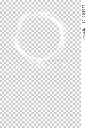 White Round shiny frame with lights and glow light sparkle. Abstract luxury light ring. Dust. Swirl effect. PNG 104203473