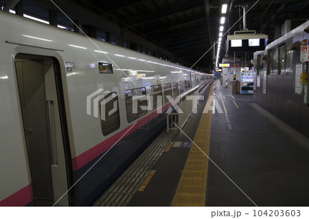 新潟駅に停車中の上越新幹線とき号(E2系1000番台車両) 新潟駅に停車中の上越新幹線とき号(E2系1000番台車両) 104203603