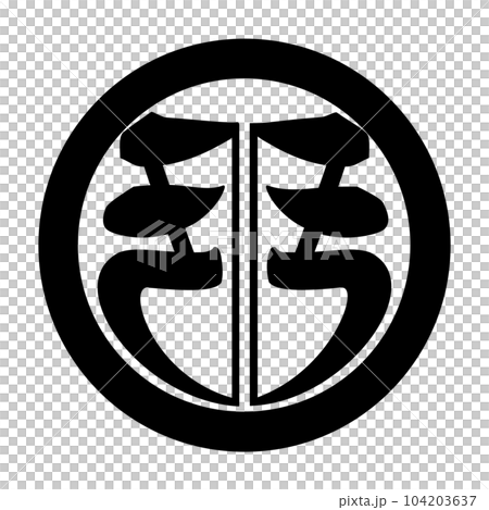 徳川十六神将　平岩親吉の家紋　平岩弓文字 104203637