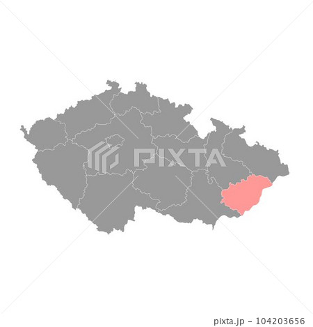 Zlin region administrative unit of the Czech Republic. Vector illustration. 104203656