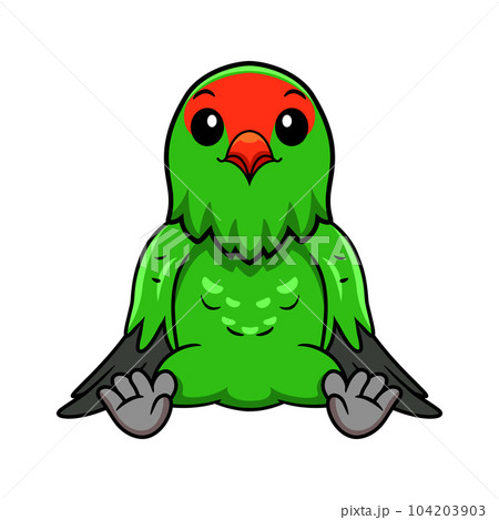 Cute black winged lovebird cartoon Cute black winged lovebird cartoon 104203903