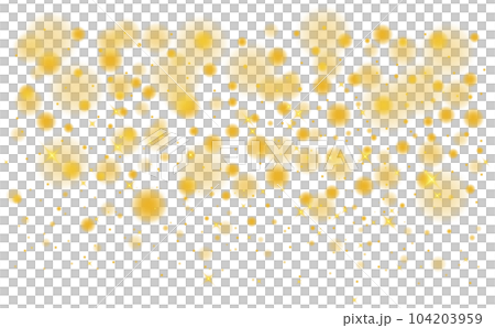 Golden shining bokeh lights with glowing particles on transparent background. PNG. Golden shining bokeh lights with glowing particles on transparent background. PNG. 104203959