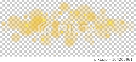 Golden shining bokeh lights with glowing particles on transparent background. PNG. Golden shining bokeh lights with glowing particles on transparent background. PNG. 104203961
