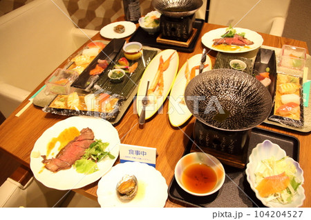 伊香保温泉ホテル天坊夕食バイキング 104204527