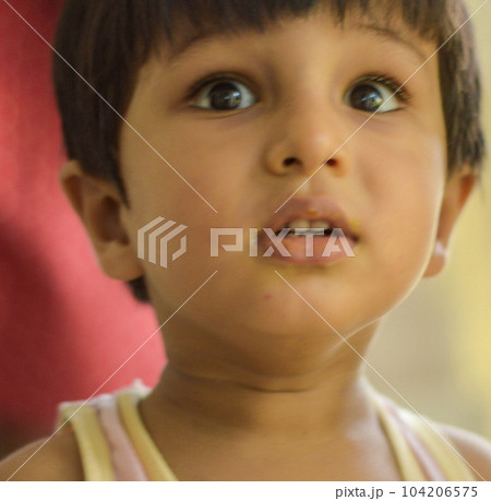 Cute baby face close up. Asian Indian Ethnicities Age 2 Years. Cute baby face close up. Asian Indian Ethnicities Age 2 Years. 104206575