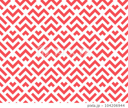 Abstract geometric pattern. A seamless vector background. White and pink ornament. Graphic modern pattern. Simple lattice graphic design 104206944