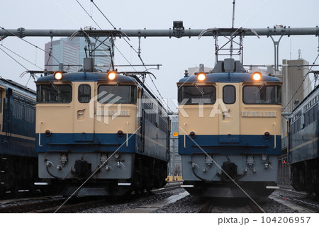 旧東京機関区に並べられたEF65形電気機関車「青い名機、再び。」撮影会にて_2023/4/15撮影 旧東京機関区に並べられたEF65形電気機関車「青い名機、再び。」撮影会にて_2023/4/15撮影 104206957