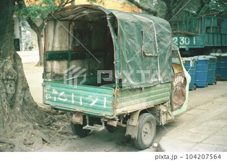 中国　三輪トラック　1989年の風景　フィルムスキャン 104207564