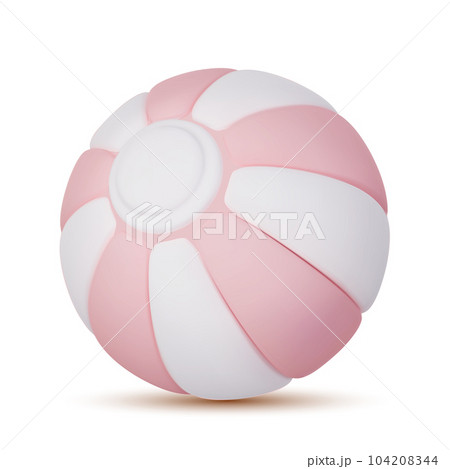 3d Vector Colorful Beach Ball, Summer Journey, Time to Travel Concept. 104208344