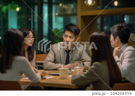 会議中のイメージ:AI生成画像 会議中のイメージ:AI生成画像 104208359
