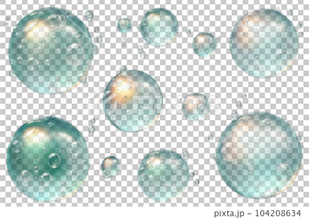 Bubbles of Transparency: Captivating Picture of Water in Tranqui 104208634