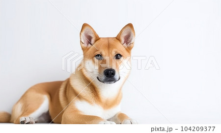 柴犬　白背景 104209377