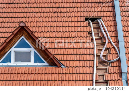blowing foam roof insulation, application with the help of a pressure hose blowing foam roof insulation, application with the help of a pressure hose 104210114