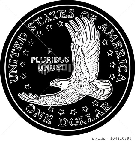 vector American Money, Dollar coin with eagle vector American Money, Dollar coin with eagle 104210599