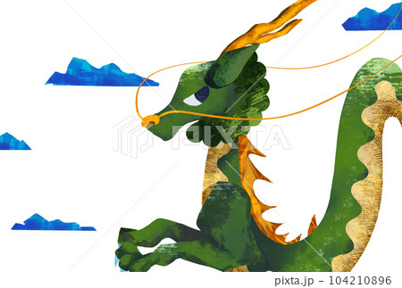 オシャレ2024年賀状イラストハッピーニューイヤーロゴあり 104210896