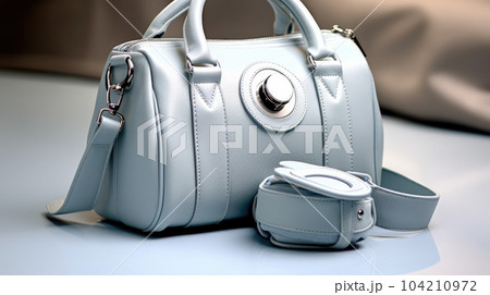 Generative ai illustration of trendy youth womens handbag in studio Generative ai illustration of trendy youth womens handbag in studio 104210972