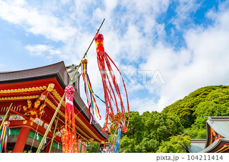 神奈川県鎌倉市 七夕シーズンの鶴岡八幡宮 神奈川県鎌倉市 七夕シーズンの鶴岡八幡宮 104211414