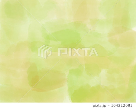 水彩風の筆跡が残るペイント:黄緑 水彩風の筆跡が残るペイント:黄緑 104212093