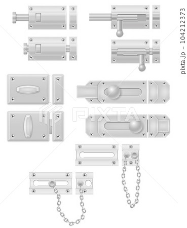 metal latch for closing doors vector illustration metal latch for closing doors vector illustration 104212373