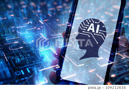 生成AI、テキスト生成AI、対話型AI、人工知能チャットボット 104212638