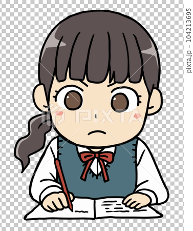 努力學習的女學生 104213695
