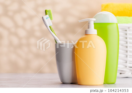 Toiletry tubes and toothbrushes 104214353